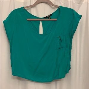 Turquoise crop top